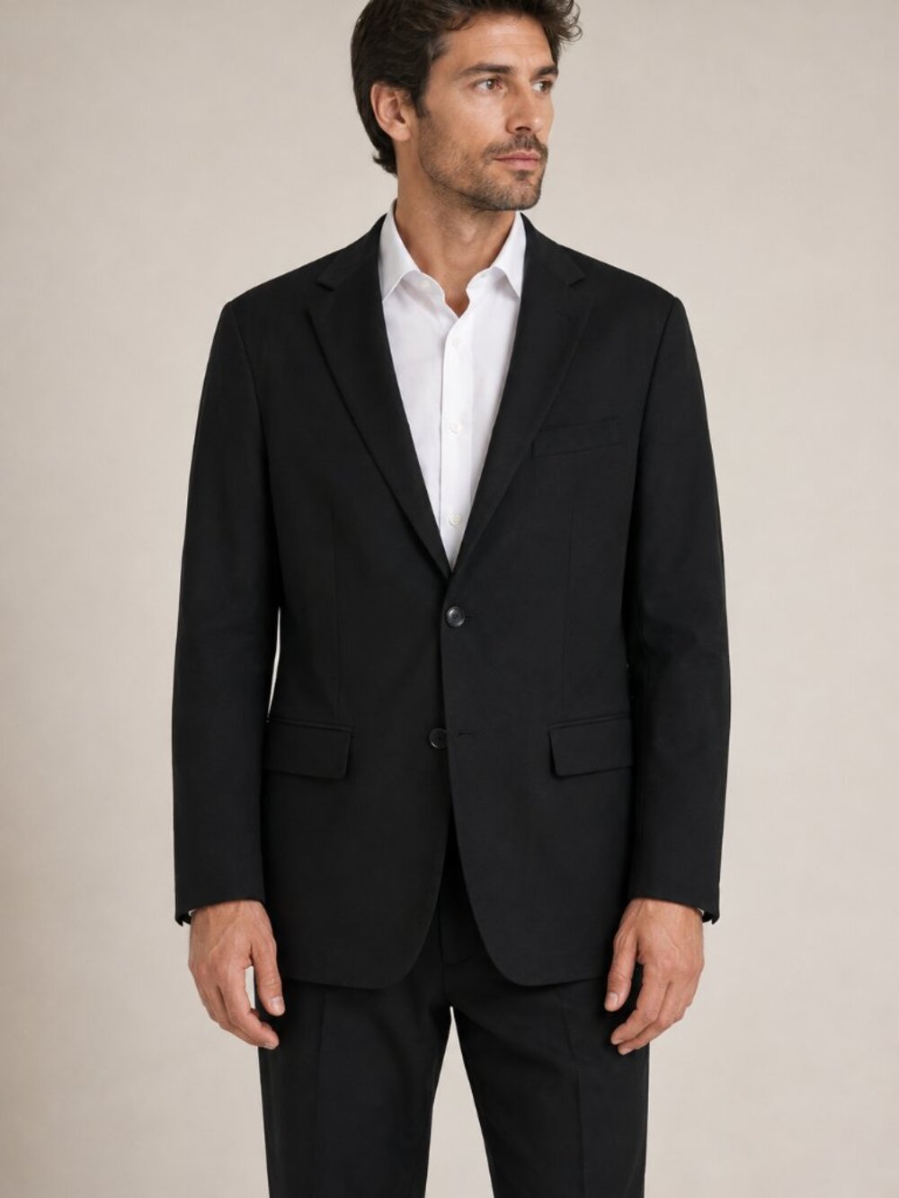 Jos. A. Bank Men’s 46L Black 100% Wool Two Button Blazer Sport Coat
